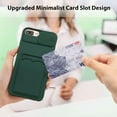 thumbnail image 3 of Crossbody Case for iPhone 7 Plus/iPhone 8 Plus with Camera Cover, Silicone Card Holder Phone Cover with Adjustable Necklace Strap Cord Lanyard Shockproof Protective Case - Dark Green, 3 of 14