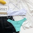 thumbnail image 2 of LEEYNEER Women‘s Bikini Swimsuits Sets  Thong Bikini Sets Backless Bikini Two Piece Filled Bra Beachwear Swimwear Bikini Sets for Women Black L, 2 of 7
