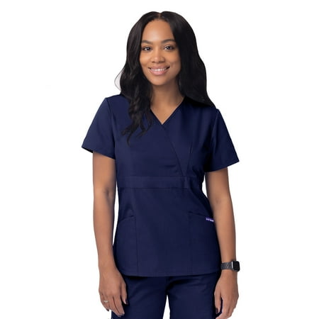 

Sivvan Women s Scrubs Mock Wrap Top (Available in 15 Colors)