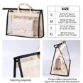 thumbnail image 3 of MesaSe Anti-Dust Handbag Cover Visible Clear Handbags PVC Dust-Proof Storage Bag Multipurpose Hanging Handbag Protector with Zipper and Handles for Home Closet Shelves Door S/M/L/XL, 3 of 7