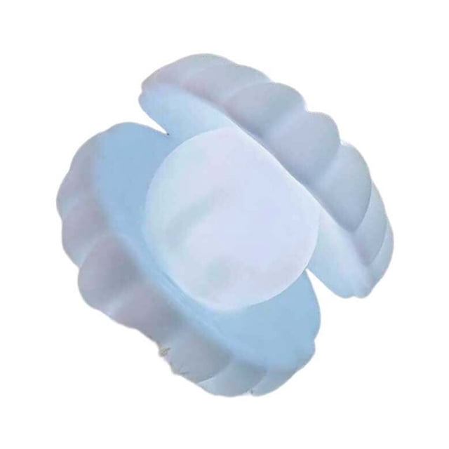 Pearl Shell Shaped Small Night Light Luminous Bedside Lamp Decorative Lamps LED Lights with Bottom Switch Blocking Lever Bedroom Blue