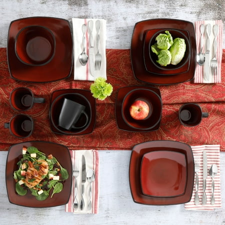 Gibson Home Soho Lounge Square Stoneware 16-piece Dinnerware Set Gibson Home Soho Lounge Square Stoneware 16-piece Dinnerware Set
