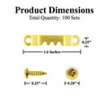 thumbnail image 2 of Sawtooth Picture Hangers - Picture Frame Hangers - Picture Hanging Hardware Kit with Screws for Canvas Painting Wood by Mandala Crafts, 100 Sets Small Gold, 2 of 6