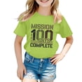 thumbnail image 1 of SXcggal One Mode Enfants T-Shirt Décontracté Imprimé Col Rond Manches Courtes Ample Mignon Confortable Beaux Hauts Filles, 1 of 4