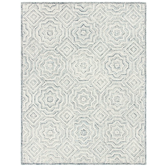 SAFAVIEH Capri Layla Geometric Wool Area Rug, Beige/Blue, 8' x 10'