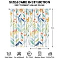 thumbnail image 2 of 2 Pack Floral and Bee Artwork Kitchen Curtains - Rustic Farmhouse Window Treatment Panels, 42x84 Inch, 2 of 2