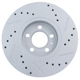 thumbnail image 3 of Geelife For Volkswagen Beetle Golf Jetta Brake Rotor Drilled & Slotted G-Coated Front, 3 of 9