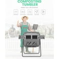 thumbnail image 2 of EJWOX Compost Bin Tumbler Outdoor 43 Gal, Dual Chamber, BPA Free, Black Door, 2 of 6