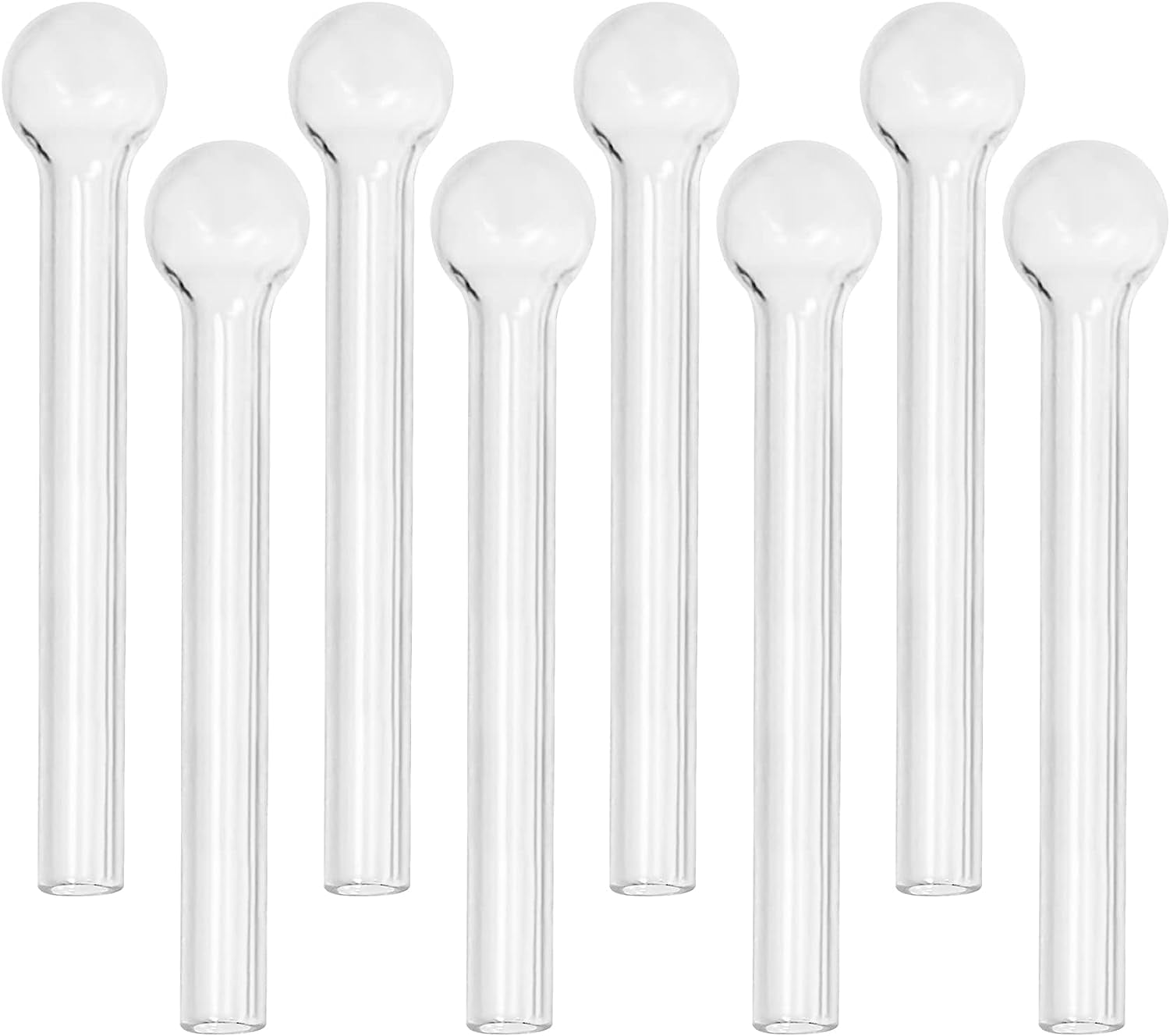 10 PACK 6inch Reusable HeatResisting Glass Straws,Glass Drinking Straw,Glass Straws Shatter