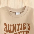 thumbnail image 4 of Xyant Aunties Bestie Baby Clothes Baby Girl Letter Sweatshirt Pullover Floral Long Pants 2Pcs Toddler Fall Winter Outfit (18-24 Months,Beige), 4 of 7