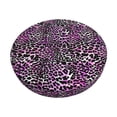 thumbnail image 2 of Round Bar Stool Seat Covers, purple cool trendy Leopard print Elastic Round Chair Cover Stool Seat Slipcover Bar Stool Cushions Round Pad for 12-14 inch, 2 of 7
