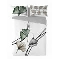 thumbnail image 1 of Gouchee Home Daca King Duvet Cover Set – 3‑Piece Modern Botanical Print, Reversible Grey, 100% OEKO‑TEX Certified Cotton, 1 of 2