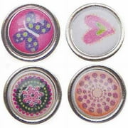 Fabscraps Jelly Brads, 9mm, Assorted, 100/Tube, Mini Girly