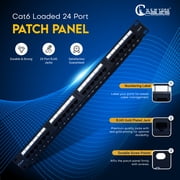 NewYork Cables® Cat6 24 Port Patch Panel – 19 Inch, 1U Patch Panel for Easy Rack Mount or Wall Mount, Clear Labeling & Exceptional Durability – Cat6 Patch Panel Compatible with Cat5e & Cat6 Cables