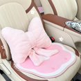 thumbnail image 5 of Pink Bow Pillow, Plush Bowknot Cushion, Soft Bedside Throw Pillow Bow Back Support Cushion for Car Sofa Couch Bedroom Decor, 5 of 7