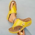 thumbnail image 2 of Cmunyle Casual Wedge Slippers For Women Summer Slide Sandals Fish Mouth Thick Sole Material Pu Size 41 Eu 6.5 Uk 8.5 Us Foot Length 10.04 Inches, 2 of 9