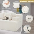 thumbnail image 2 of Reliancer Cloud Sectional Couch with Convertible U Shaped Couch, 96.8" Modern Modular Sofa with 5 Pillows, Boneless Corduroy Upholstered Deep Seat Couches for Living Room Bedroom, Beige Left, 2 of 9