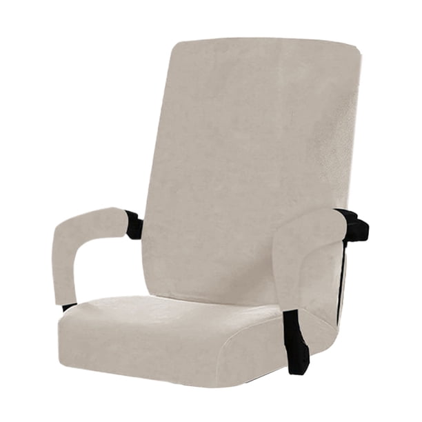 Funda para silla de ordenador Yuarrent terciopelo suave universal Decoración del hogar Beige L