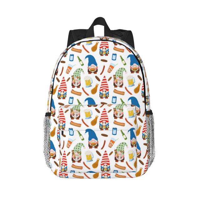 Disketp Barbecue Gnomes Mochila Escolar de 15 Pulgadas, Mochila Ligera para Estudiantes, Viajes y Trabajo, Cómoda y Resistente para el Uso Diario
