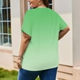 thumbnail image 3 of Posijego Plus Size Tops for Women Short Sleeve Casual Tee Gradient Graphic T Shirts Loose Tunic Tops with Pockets, 3 of 4
