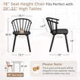 thumbnail image 2 of Dycanpo 18'' Farmhouse Black Dining Chairs Set of 4, Wooden Kitchen and Dining Room Chairs, 2 of 6