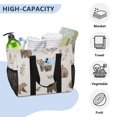 thumbnail image 3 of FORMRS Tote Bag for Women Large Capacity Canvas Travel Foldable Carry On Shopping Handbag, Light Gray Bears, 3 of 8