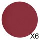 thumbnail image 1 of Posavasos con Aislamiento Térmico de La Almohadilla de La Estera de La Taza de La Bebida de La Tabla Del Cuero de La PU 5 Colores Rojo 6 piezas, 1 of 2