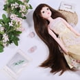 thumbnail image 4 of 1Pc Chemical Fiber Wig Caps Hair Coconut Brown 370~390mm, 4 of 5