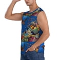 thumbnail image 3 of Bixox Men's Colorful Coral Reef Printed Shirt Sleeveless Fitness Tank Top-3X-Large, 3 of 7