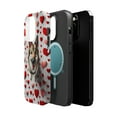 thumbnail image 2 of DistinctInk MagSafe Tough Case for Apple iPhone 14 Pro (6.1" Screen) - Valentine's Day Norwegian Elkhound - Tempered Glass Back, 2 of 6