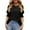 Black, variant on asddcavvf Blouse for Women Women's Loose Plus Size Solid Color Round Neck Pullover 3/4 Sleeve Top
