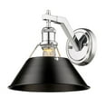 thumbnail image 2 of Yep by Golden Lighting Orwell 1-light Wall Sconce in Chrome and Matte Black shade, 2 of 2