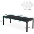 thumbnail image 2 of Tribesigns 78.74-Inch Large Black Conference Room Table, Modern Office Meeting Seminar Desk with Metal Legs and Adjustable Foot Pads, Seats 6-8, Only Table Included, 2 of 5
