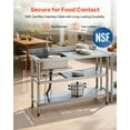 thumbnail image 3 of VEVOR Stainless Steel Utility Sink, Free Standing Single Bowl Commercial Kitchen Sink with Faucet and Hot & Cold Water Pipe, Dual Storage Shelves for Garage, Restaurant, Laundry, 47.2 x 19.7 x 37 in, 3 of 9