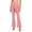 Pink, variant on Lmueinov Bell Bottom Pants for Women Elastic Waist Tie Front Flare Pants Solid Color Slim Fit Trousers Fashion Casual Wrap Waist Pants for Vacation Everyday Wear