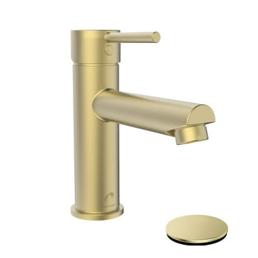 Belanger by Keeney DEL21CMG Single Handle Bathroom Faucet with Drain, Matte Gold