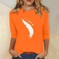 thumbnail image 2 of Tisuna Women 3/4 Sleeve T-Shirts Elegance Graphic Print Crewneck Tops Ladies Everyday Wear Tees Size L, 2 of 4