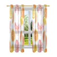 thumbnail image 7 of Yayeee Window Curtains Light Filtering 63"x42" Grommet Panel Pair Home Living Room Decor, Floral Orange, 7 of 7
