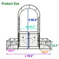 thumbnail image 2 of Metal Garden Arch with Integrated Gate, 79.5'' Wide x 86.6'' High, Outdoor Plant Support for Climbing Vines & Roses, Decorative Garden Arbor in Black, 2 of 8