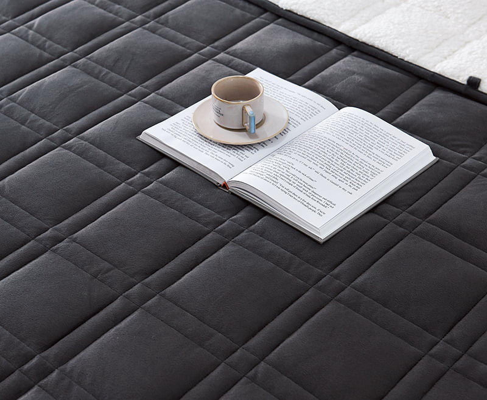 Pine and River Reversible To Sherpa 20lb Weighted Blanket, 60" x 80", Gray