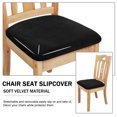 thumbnail image 5 of Unique Bargains 4Pcs Velvet Dinning Chair Seat Cover Elastic Stretchable Slipcovers Black, 5 of 8