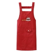 Cheers Kitchen Apron Oil-proof Sleeveless Cotton Big Pocket Hand Wipe Apron BBQ Accessories
