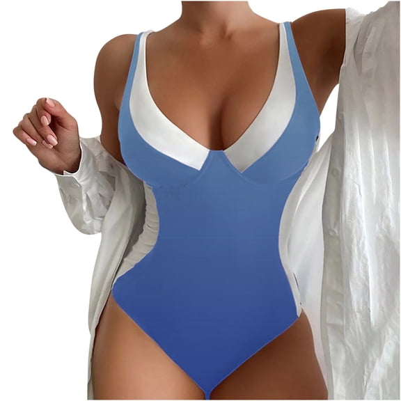 Kmdttou One Piece Swimsuit Women Tum-my Control Sexy And Fashionable Beach Swimsuit With Printed Summer Swimsuit on Clearance!