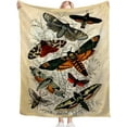 thumbnail image 3 of Moth Insect Blanket Moth Gifts for Women Women men Men Users Adults Soft Flannel Fleece Blanket for Couch Sofa ​Bed Home Decor 40"x50", 3 of 8