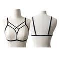 thumbnail image 6 of Women Lace Up Bra Stretch Cutout Hollow Out Adjustable Lingerie Underwear, 6 of 9