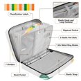 thumbnail image 4 of Haosy Accordion File Organizer Zipper Binder 500 Sheet 6-Tab Expanding File Folder Multi-Pocket 1.2 Inch 3 Ring Green Yellow Ufo, 4 of 7