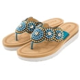 thumbnail image 1 of Mujeres señoras cadena cuenta plana Flip-Flop playa zapatos casuales verano Wmkox8yii hj789, 1 of 1