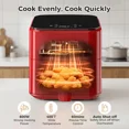 thumbnail image 4 of 3.17 QT Digital Air Fryer Red, Compact Small Air Fryer with PP Touch Panel, Max 400°F for Healthy Cooking Home Kitchen, 4 of 5
