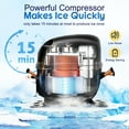 thumbnail image 5 of COZONY Commercial Ice Maker Machine with 100LBS/24H Capacity,195W,LCD Controller, Undercounter Design, 33LBS Ice Storage, Self-Cleaning, Large Nugget Ice Cube Maker for Bar, Restaurant, Cafe, Office, 5 of 9