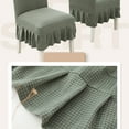 thumbnail image 4 of Dining Chair Covers Stretch Slipcovers with Ruffled Skirt Soft Breathable Washable Kitchen Chair Protectors with Ties for Home Hotel Banquet Wedding Party, 4 of 8